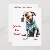 Amusants AmStaff Vilain Sweat de Noël Carte de Noë (Devant / Derrière)