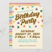 Amusants Anniversaire Fête Invitation (Devant / Derrière)