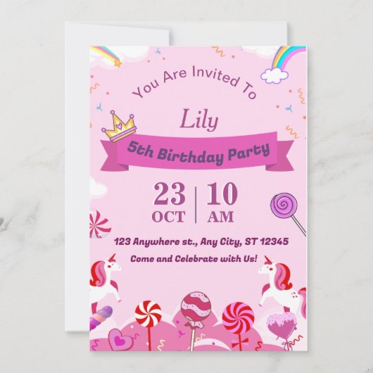 Amusants Anniversaire Fête Invitation (Devant)