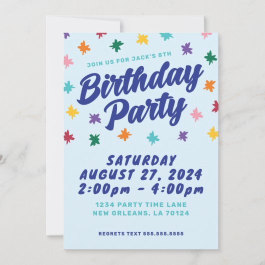 Amusants Anniversaire Fête Invitation (Devant)