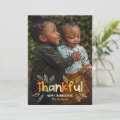 Amusants Automne Thanksgiving Cartes photos (Debout devant)