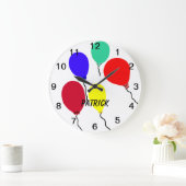 Amusants Ballons de fête colorés Horloge murale de (Maison)