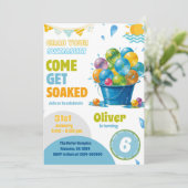 Amusants Ballons d'eau Anniversaire Invitation Mod (Debout devant)