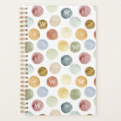 Amusants Bold Moderne Aquarelle Polka Dot Monogram (Devant)