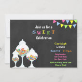 Amusants Bonbons Invitation Anniversaire (Devant)