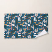 Amusants Champignons Champignons Fern Motif Servie (Serviette à main)