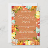 Amusants Citrouille Thanksgiving Diner Invitation (Devant)
