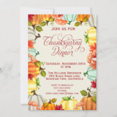 Amusants Citrouille Thanksgiving Diner Invitation (Devant)
