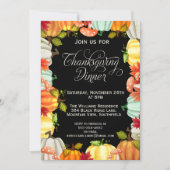Amusants Citrouille Thanksgiving Diner Invitation (Devant)
