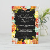Amusants Citrouille Thanksgiving Diner Invitation (Debout devant)