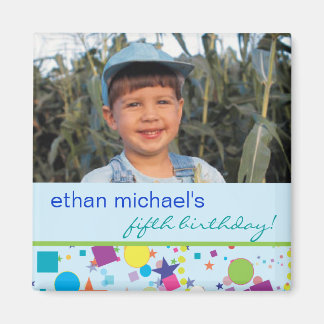 Amusants Confetti Anniversaire Photo Magnet