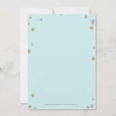 Amusants Confetti Baptême Invitation - Bleu (Dos)