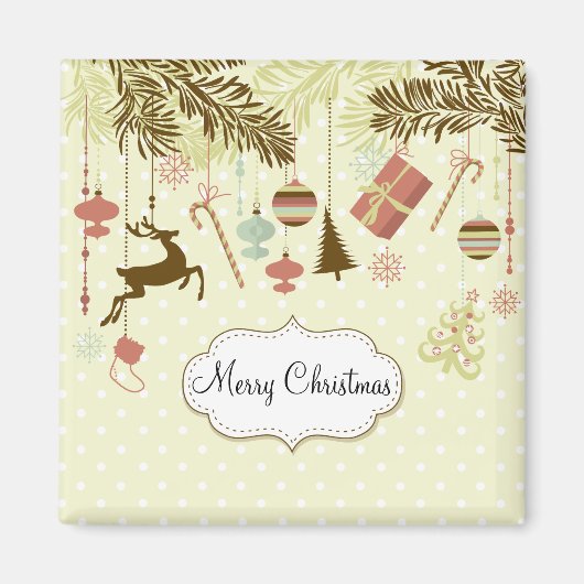 Amusants et festifs Noël ornements Magnet (Devant)