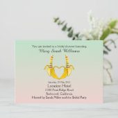 Amusants Gay Banana Heart Bridal Douche Invitation (Debout devant)