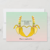 Amusants Gay Banana Heart Bridal Douche Invitation (Dos)
