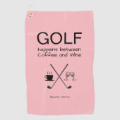 Amusants Golf Happens Serviette de golf personnali (Devant)