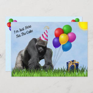 Amusants Gorilla Anniversaire Carte Appartement