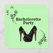 Amusants Green Bachelorette Party Invitation (Devant / Derrière)