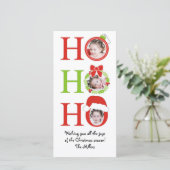 Amusants HO HO Photo Frame Carte de voeux de Noël (Debout devant)