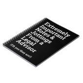 Amusants Important Conseiller juridique Carnet (Côté gauche)