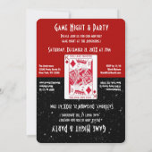 Amusants Jeu Nuit Invitation (Dos)