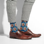 Amusants Ocean Blue Newlyweds Motif photo<br><div class="desc">Ces amusants motif photo bleu marine de jeunes mariés robe mariage ou chaussettes décontractées présentent la photo du couple et le coeur blanc dans un motif décalé et leurs noms et date de mariage! Ils sont parfaits pour le marié qui marche dans l'allée, comme cadeau pour la mariée, comme faveur...</div>