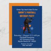 Amusants Paintball Anniversaire Fête Invitation (Devant / Derrière)