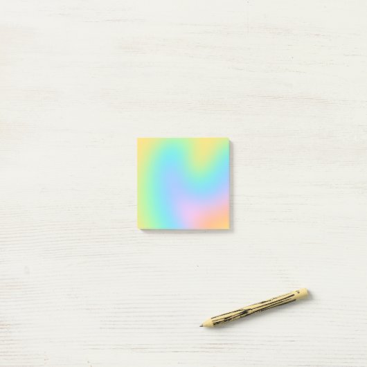 Amusants Pastel Rainbow Gradient Post-it Notes (Sur un bureau)