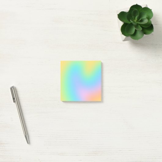 Amusants Pastel Rainbow Gradient Post-it Notes (Bureau)
