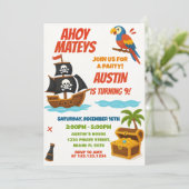 Amusants Pirate Invitation Anniversaire (Debout devant)