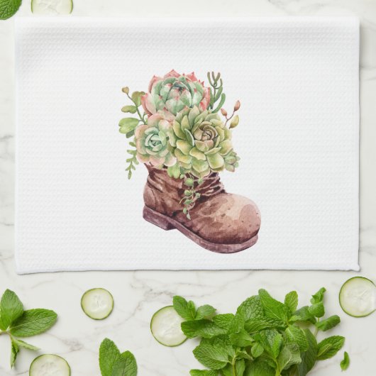 Amusants Plantes colorés Succulent serviette de cu (Plié)