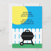 Amusants réunion de famille BBQ modèle invitation (Dos)