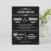 Amusants Théâtre Vintage Invitations de mariage (Debout devant)