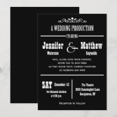 Amusants Théâtre Vintage Invitations de mariage (Devant / Derrière)