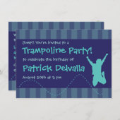 Amusants Trampoline Invitations de fête d'annivers (Devant / Derrière)