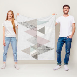 Amuse II   Geometrische moderne Fleece Deken