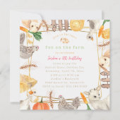 Amusement à la ferme Invitation d'anniversaire - Z (Devant)