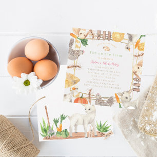 Amusement à la ferme Invitation d'anniversaire - Z