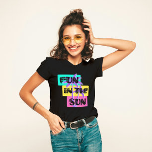 Amusement au T-shirt Soleil - Palmier d'été coloré