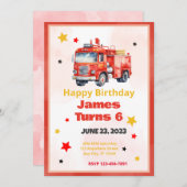 Amusement Blaze : Invitation de fête d'anniversair (Devant / Derrière)