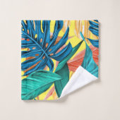 Amusement botanique de motif d'île de jungle de (Gant de toilette)