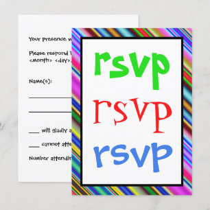 Amusement, carte passionnante de "rsvp"