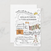 Amusement, conception colorée de faire-part de (Devant / Derrière)