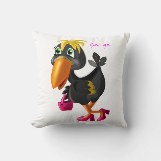 Amusement Coussin Oiseau Moderne - Vos Couleurs - (Recto)