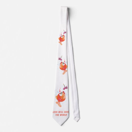 Amusement Cravate de poisson et ver - Texte person (Devant)