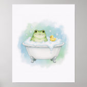Amusement de bain de grenouille Art mural de salle (Devant)