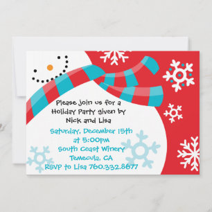 Amusement de bonhomme de neige - invitations de