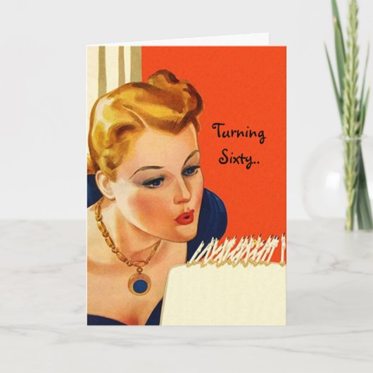 Amusement de carte d'anniversaire tournant 60 il (Devant)