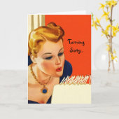 Amusement de carte d'anniversaire tournant 60 il (Fleur jaune)