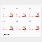Amusement de Santa Claus Custom NAME autocollant c (Feuille)